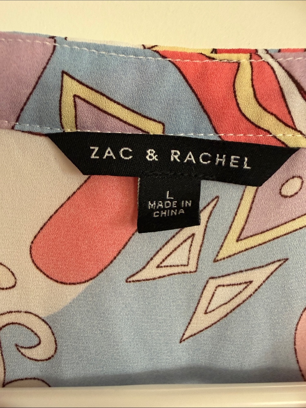 Zac & Rachel Multicolor Paisley Print Blouse - Pink & Blue - Picture 2 of 6